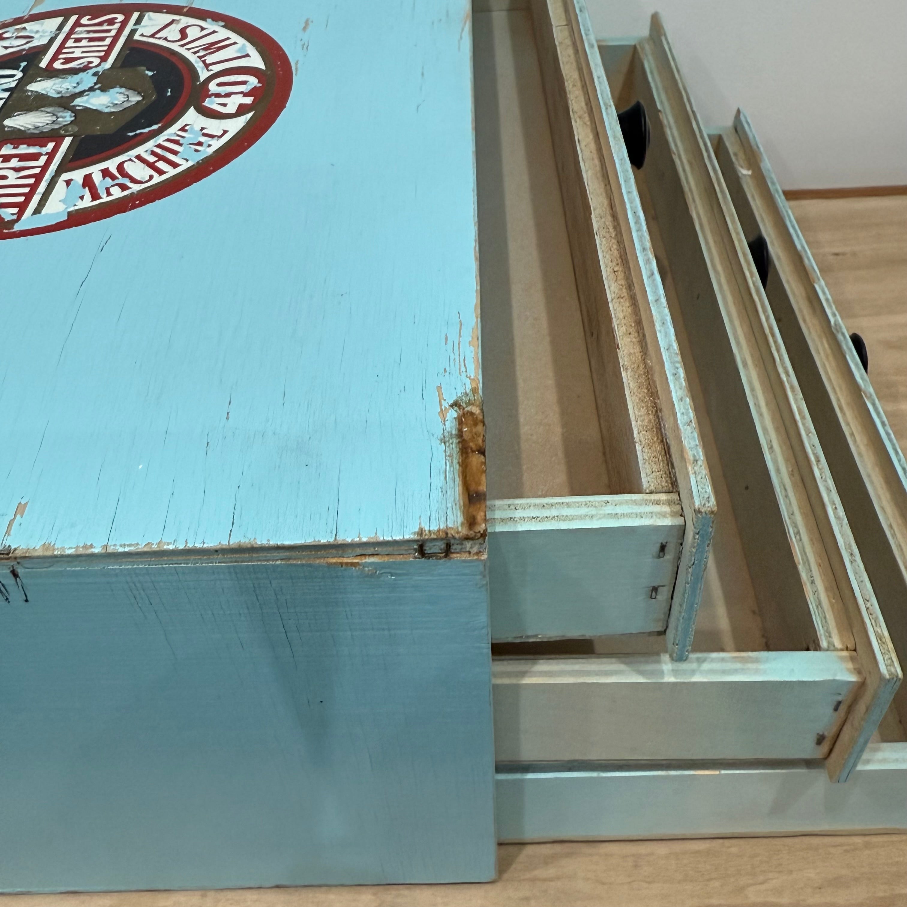 Vintage Dewhurst’s Sylko Three Shells Cotton Thread Advertising Countertop Drawers