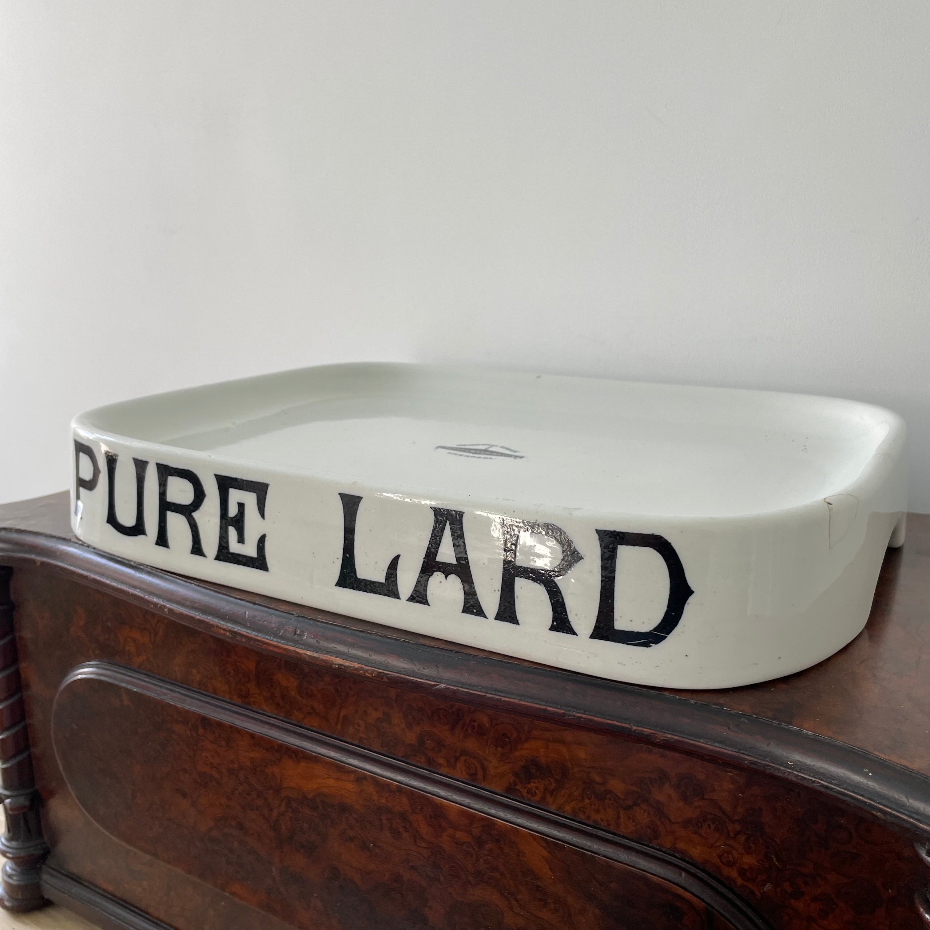 Antique Ironstone Pure Lard Slab – Berry & Warmington Liverpool c.1920s–1930s