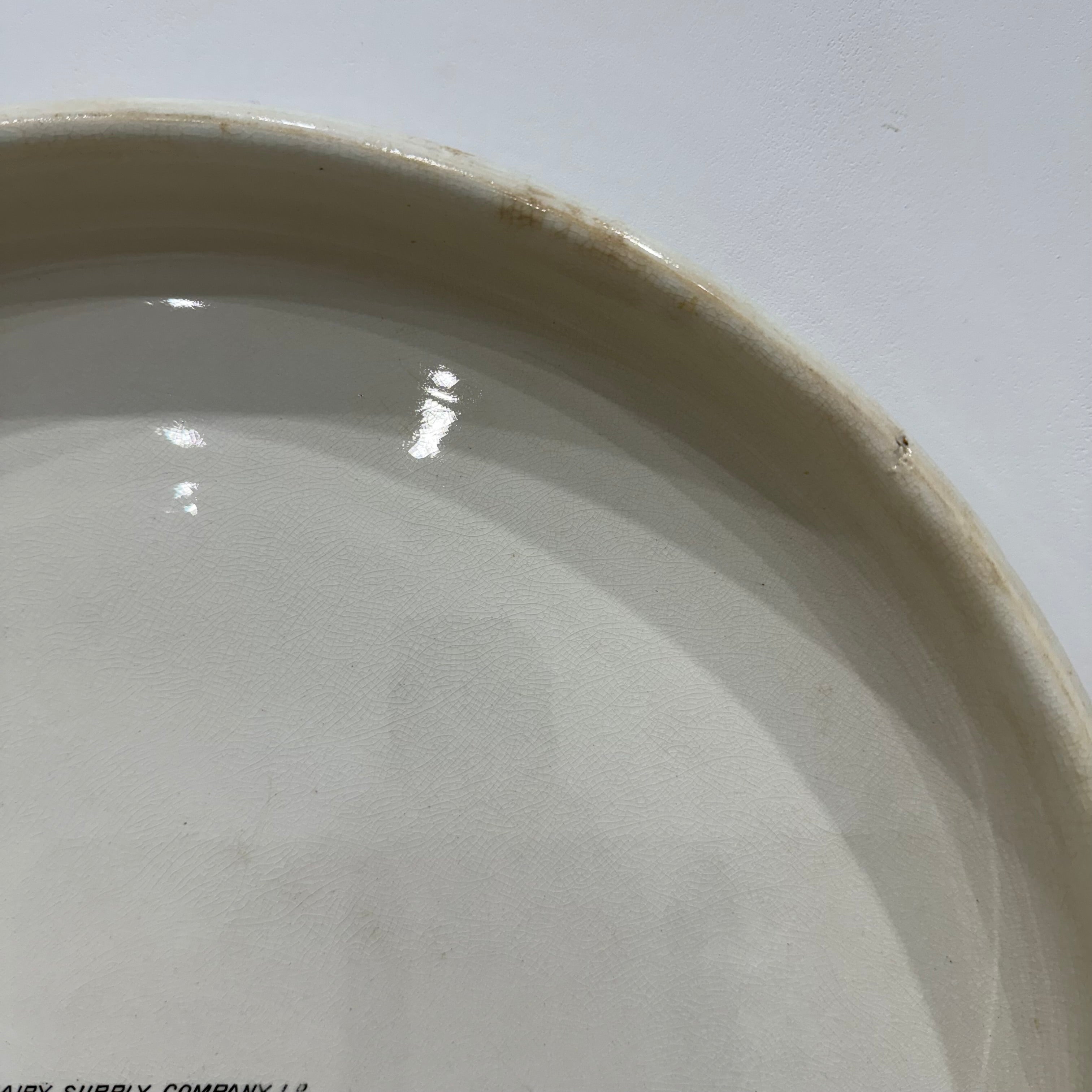 Antique Dairy Supply Co London “Pure Butter” Slab – White Ironstone c.1900