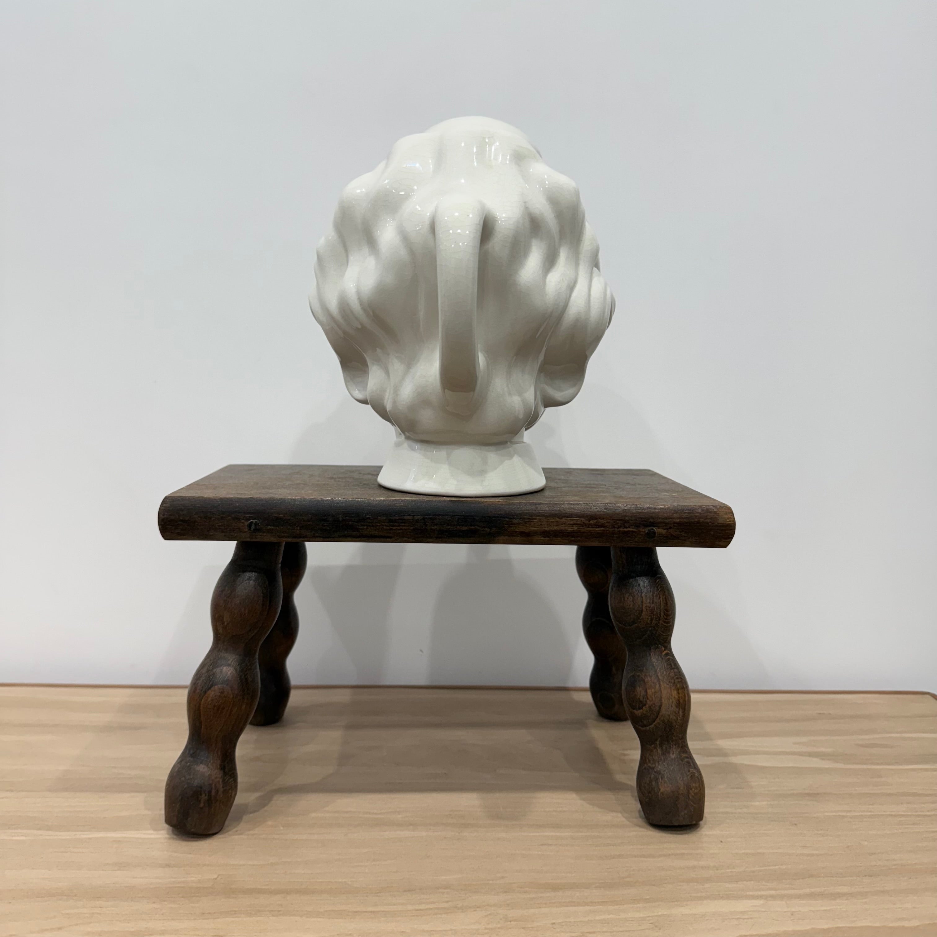 Luck & Flaw Spitting Image Margaret Thatcher Elephant Teapot Crackle Glaze