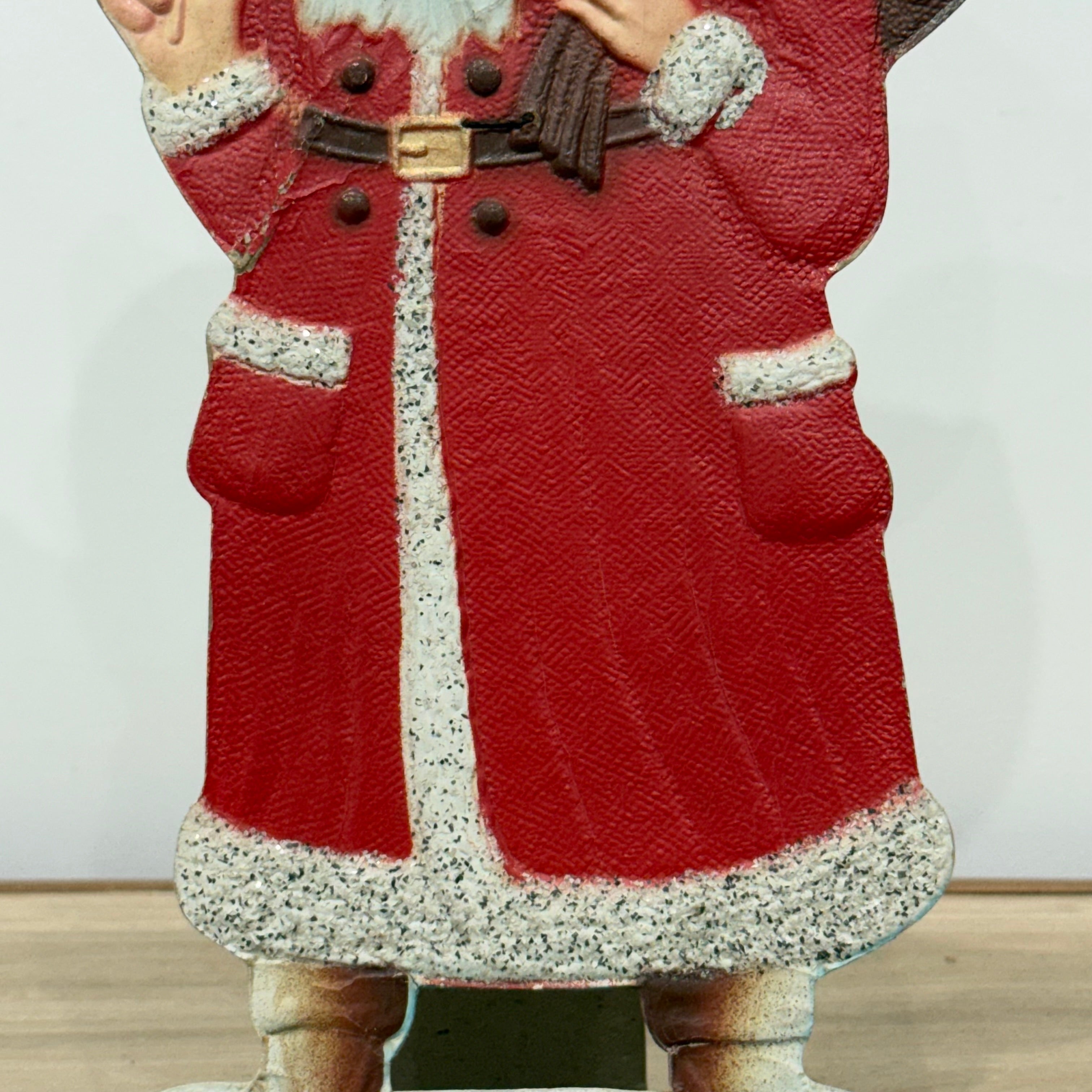 Vintage 1950s Cardboard Santa Claus Stand-Up – British Made Christmas Display