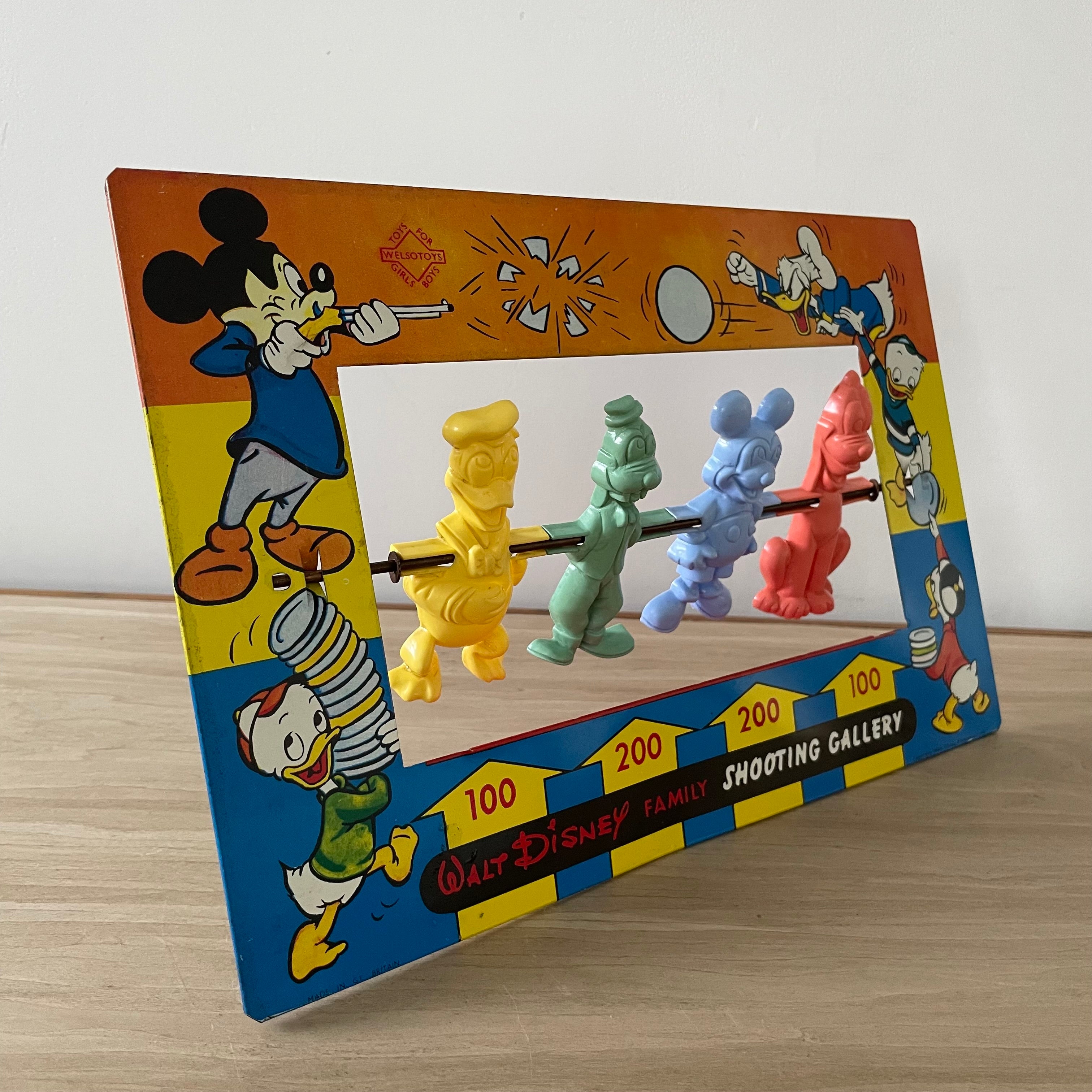 Vintage 1950s Disney Family Shooting Gallery – Marx Toys – Complete with Original Cork Gun