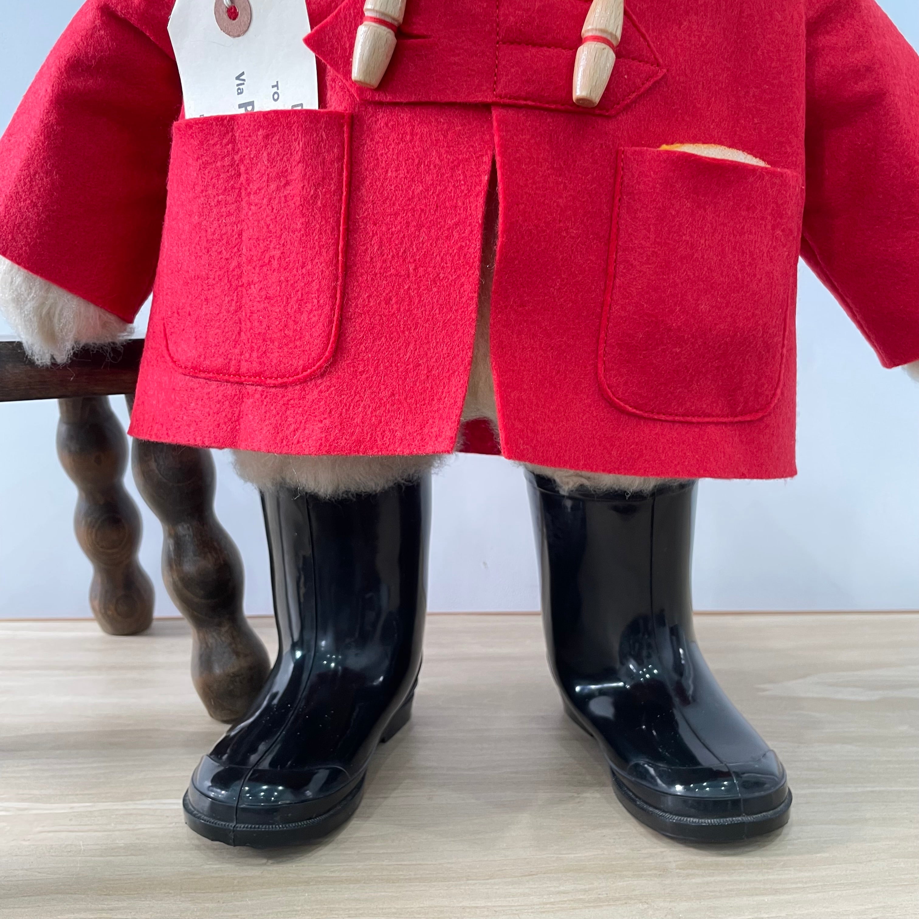 1972 Gabrielle Designs Paddington Bear – 18" – Red Duffle Coat, Navy Hat, Black Boots
