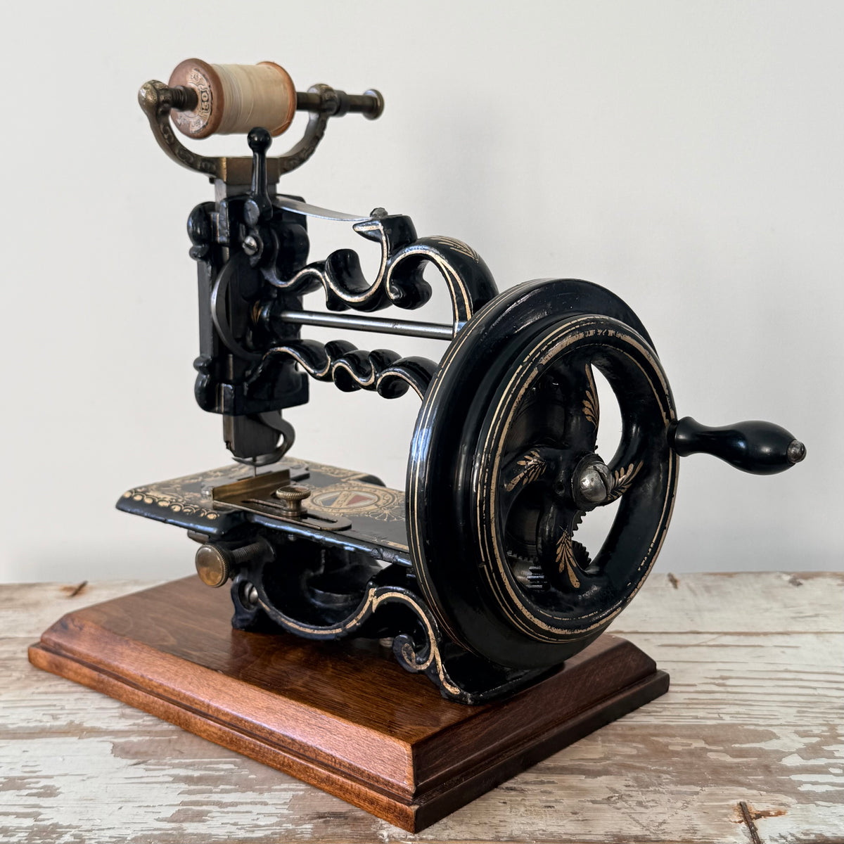 Antique Victorian James G. Weir Hand-Crank Sewing Machine c.1870s