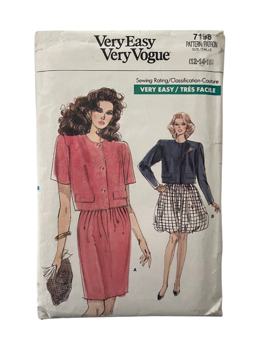 Vogue 7918 Womens Size 16 Petite Top Skirt FF