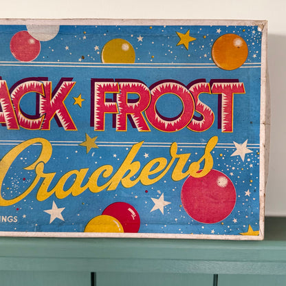 Vintage Mid Century Jack Frost Christmas Crackers Box