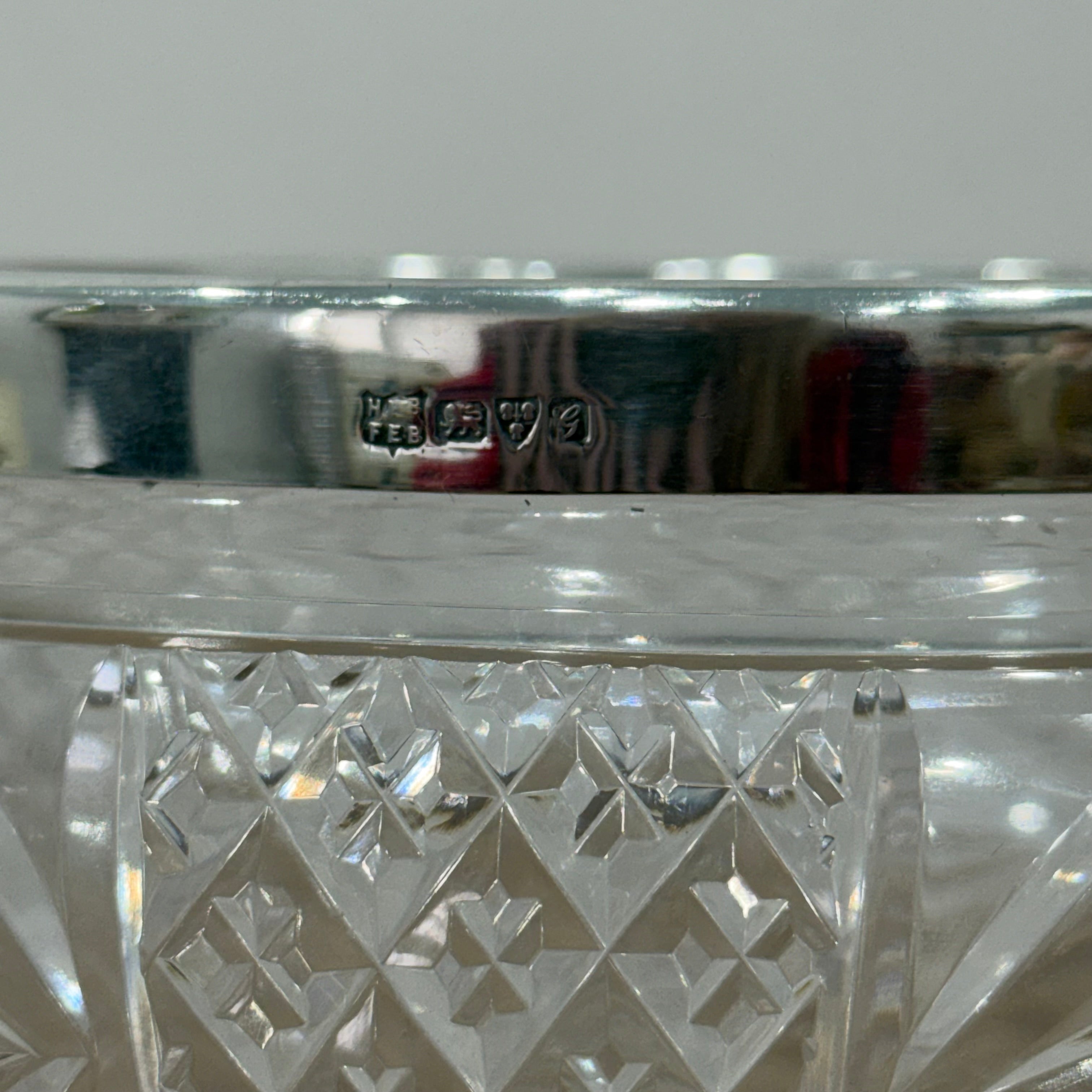 Silver rimmed bowl