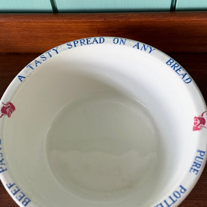 Vintage Hudson &amp; Middleton Sutherland’s Beef Paste Advertising Bowl
