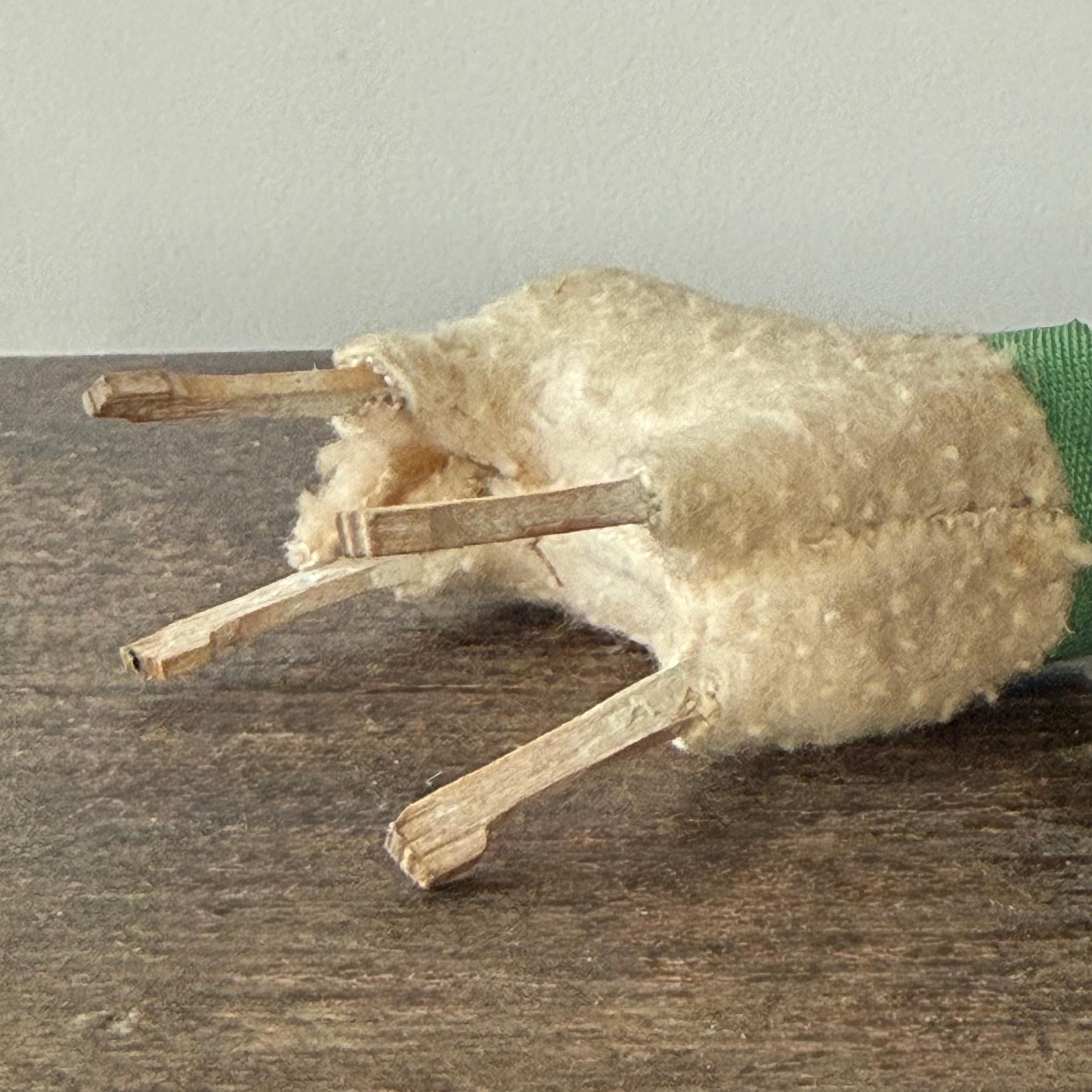Antique German Putz Sheep Set Erzgebirge Nativity Figures c1920