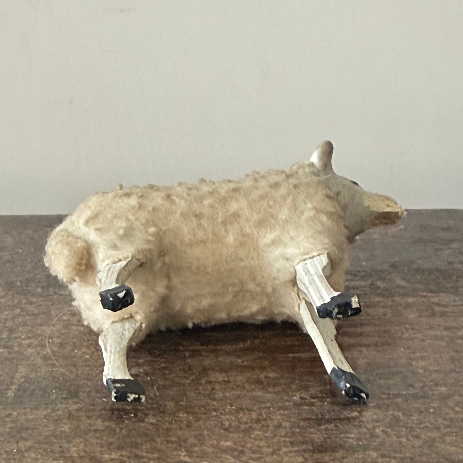 Antique German Putz Sheep Set Erzgebirge Nativity Figures c1920