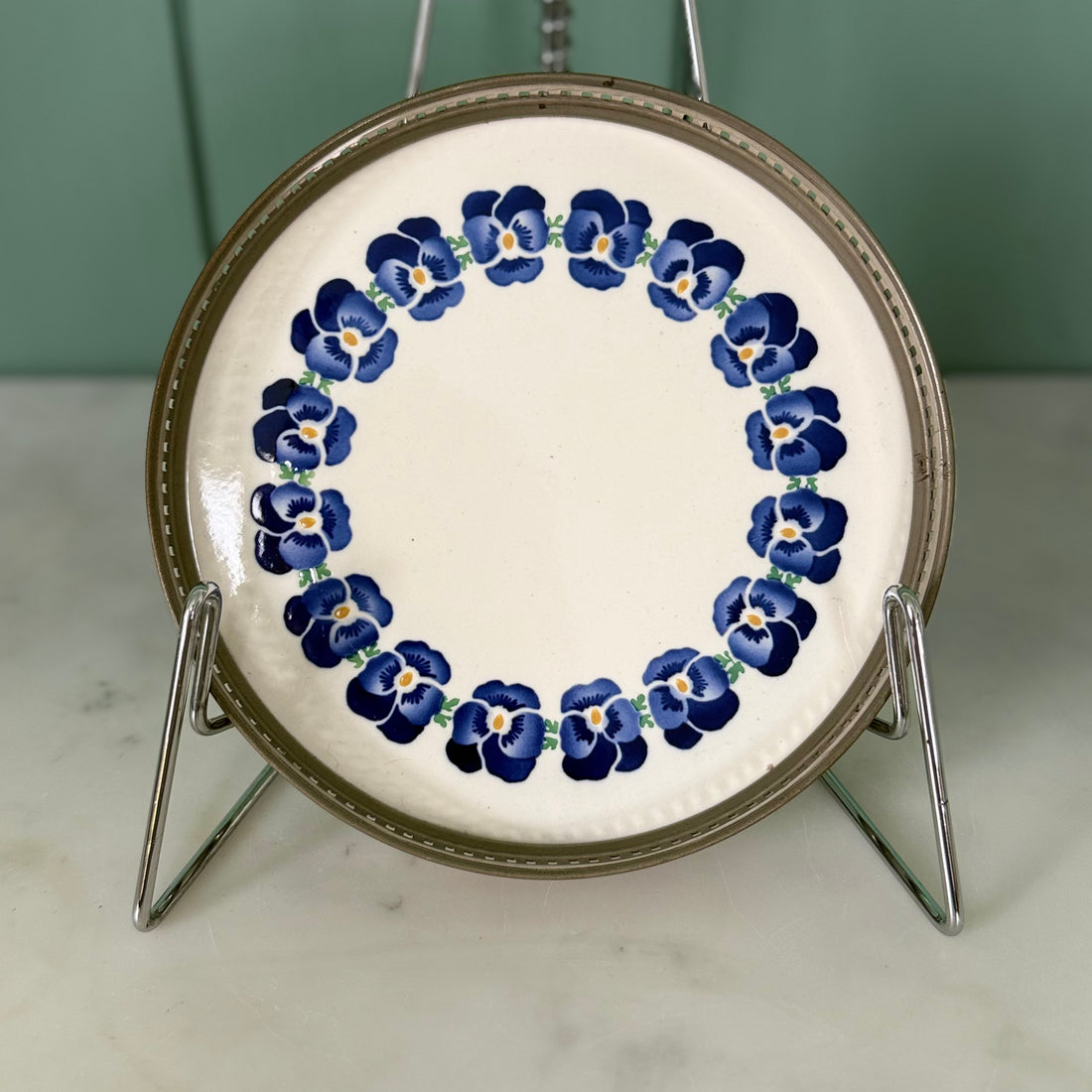 Art Deco WMF Wächtersbach Pansy Teapot Stand / Trivet – Dec. 2194
