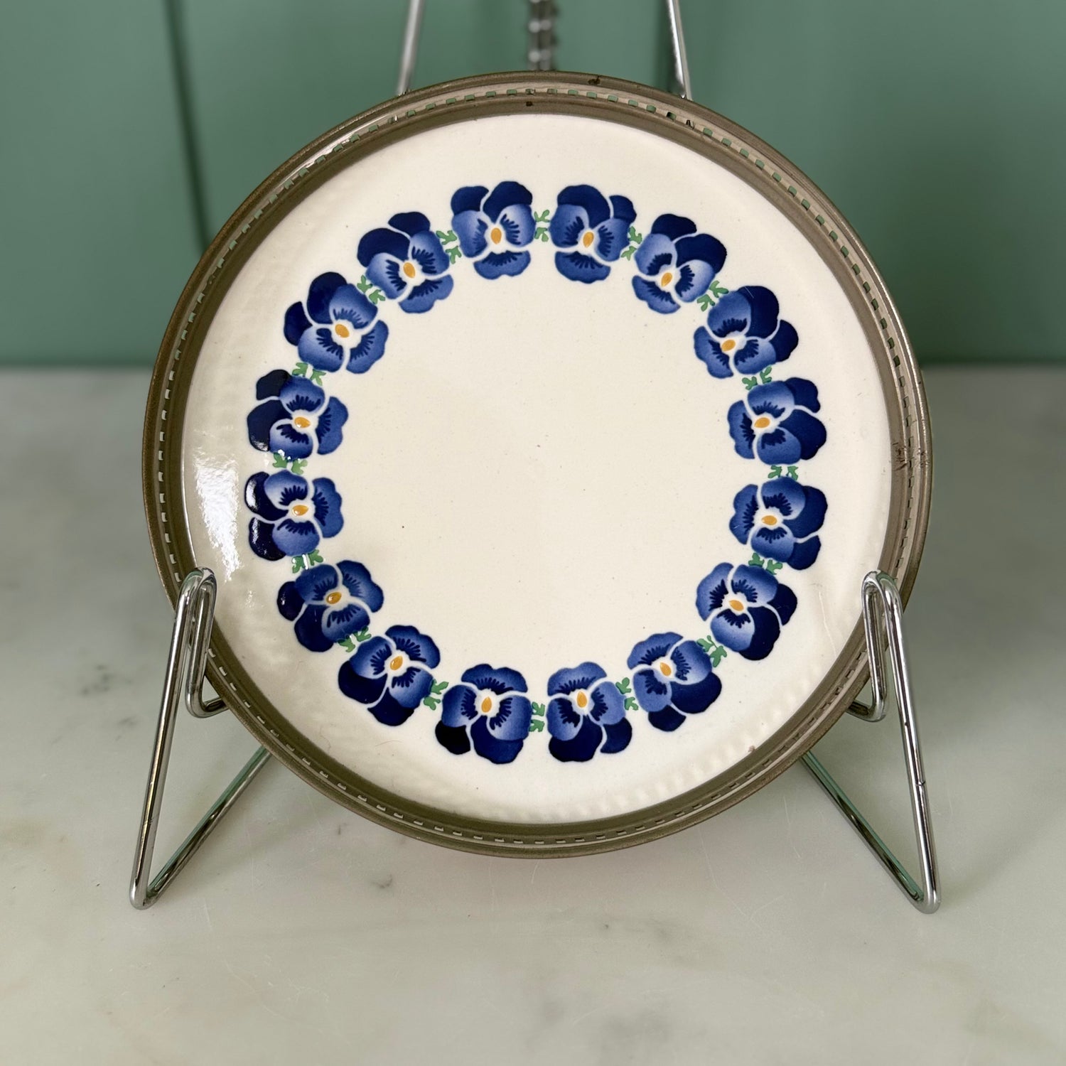 Art Deco WMF Wächtersbach Pansy Teapot Stand / Trivet – Dec. 2194