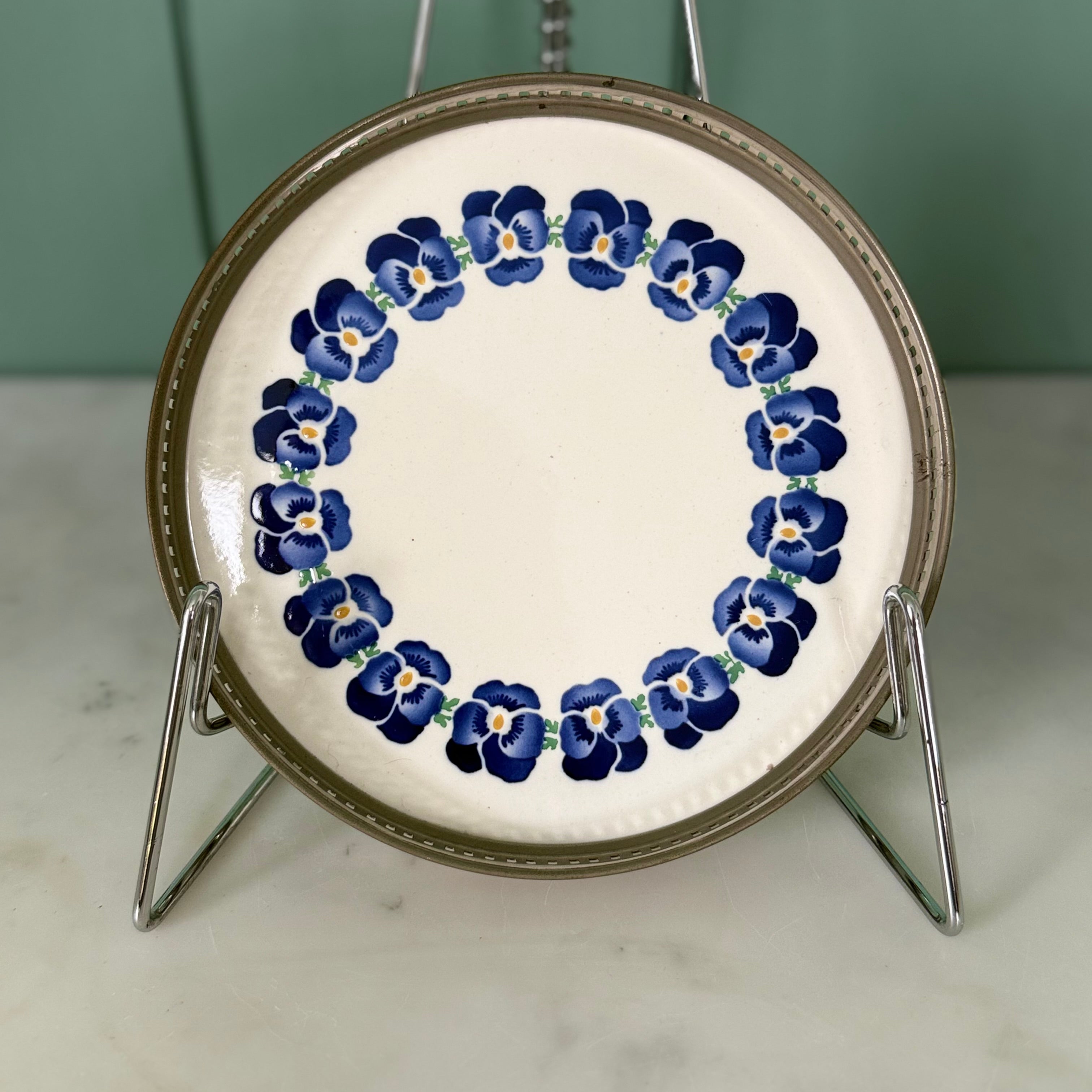 Art Deco WMF Wächtersbach Pansy Teapot Stand / Trivet – Dec. 2194