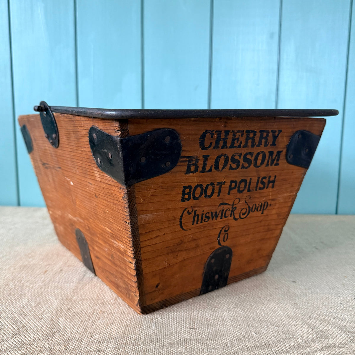 Edwardian Cherry Blossom Boot Polish Advertising Housebox c.1910