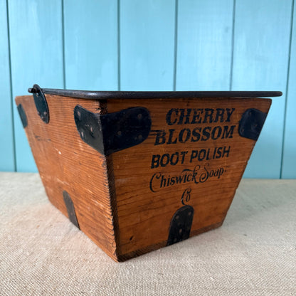 Edwardian Cherry Blossom Boot Polish Advertising Housebox c.1910