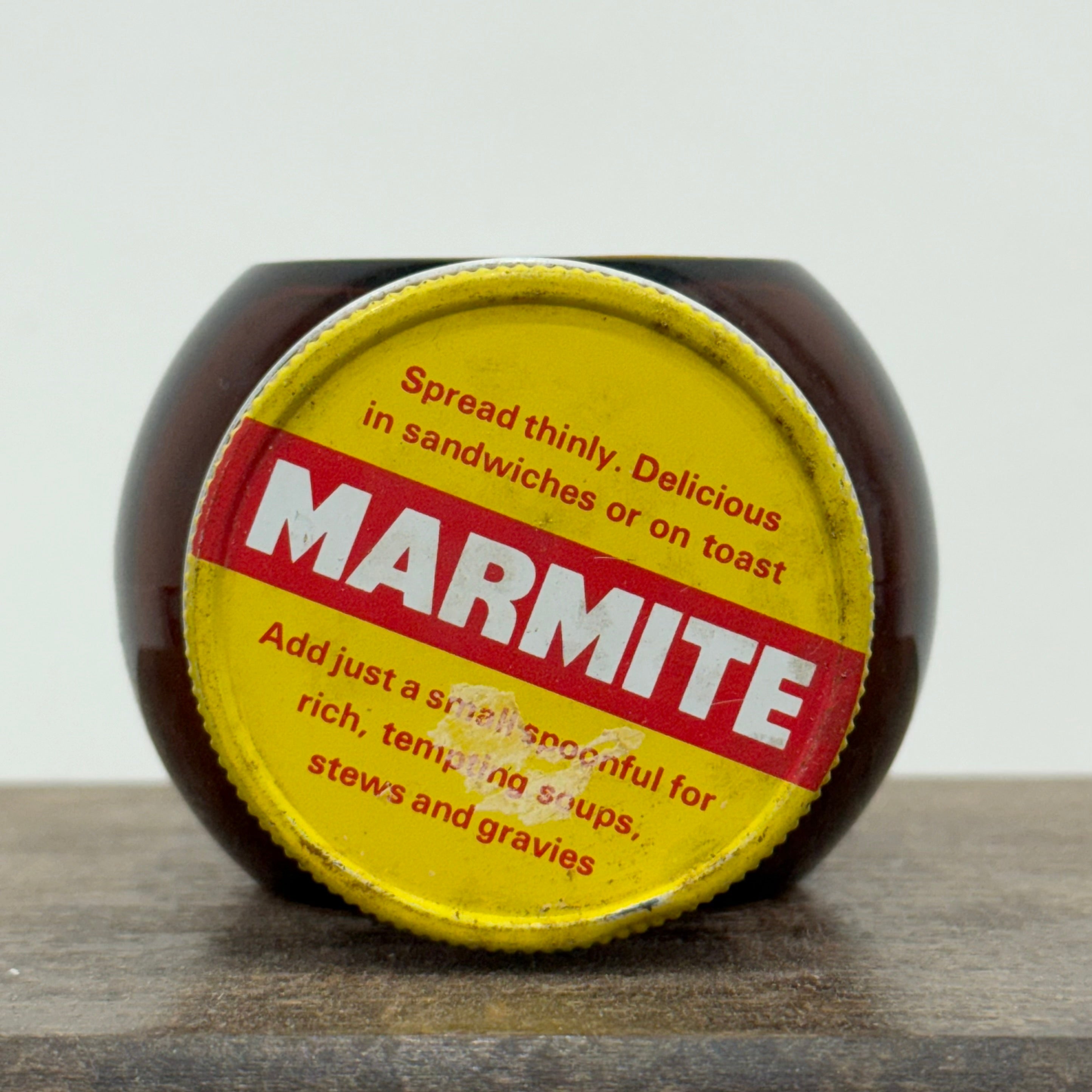 Vintage Marmite Glass Jar with Original Label &amp; Lid – 227g