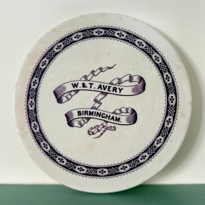 Antique Victorian W. T. Avery Birmingham Ceramic Scale Plate