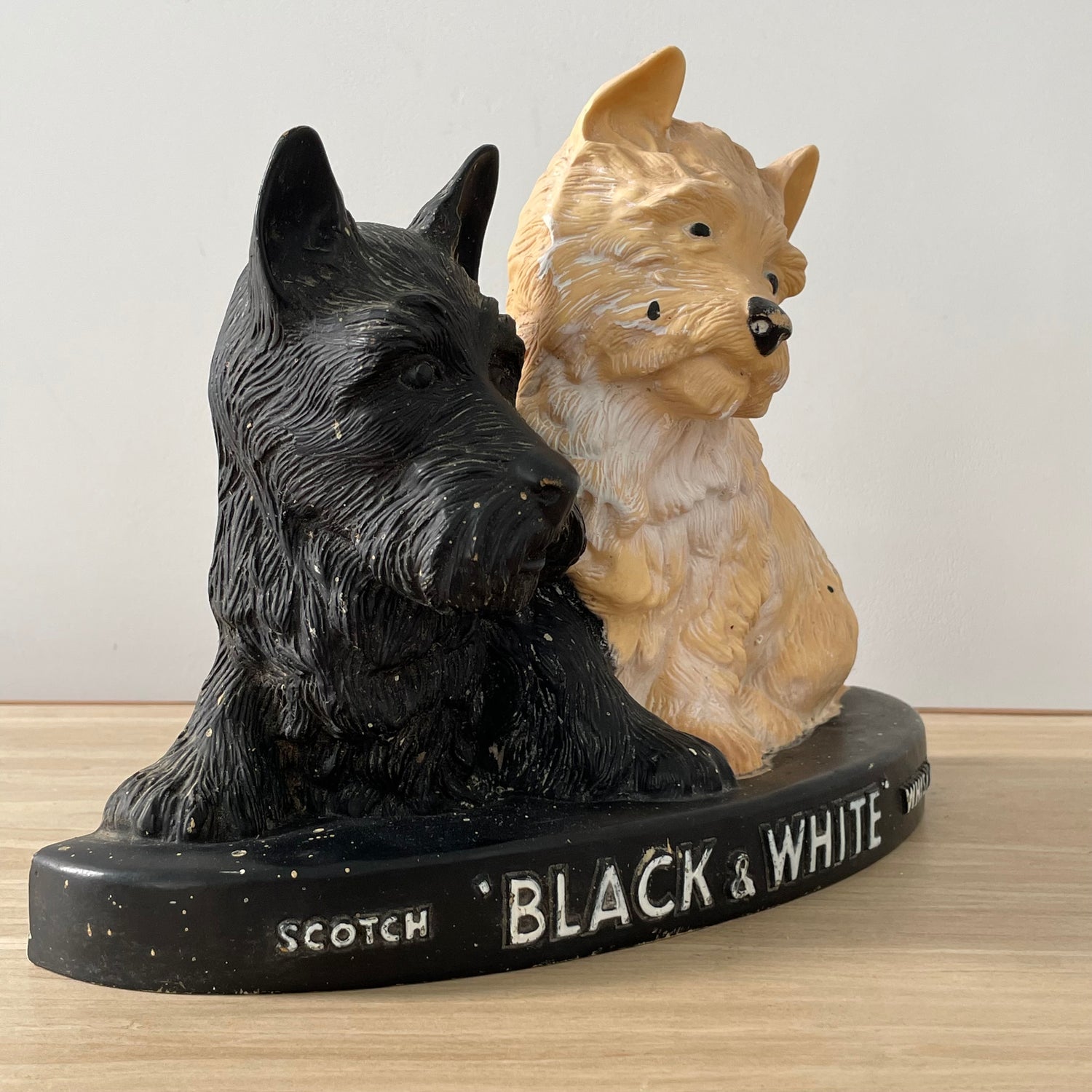 Vintage Black &amp; White Scotch Whisky Advertising Display