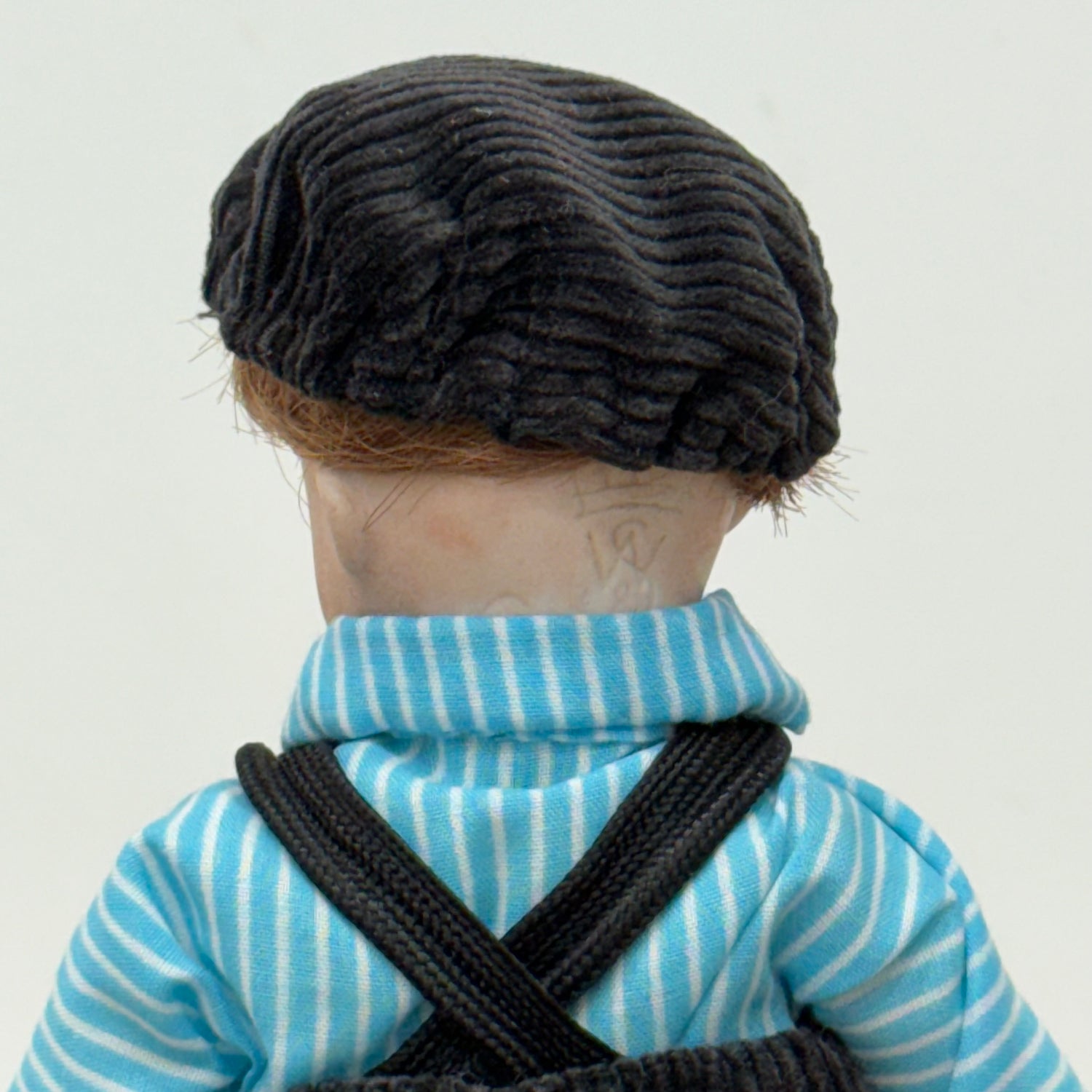 Antique Bisque Googly Doll Head with Fixed Eyes on Later Body