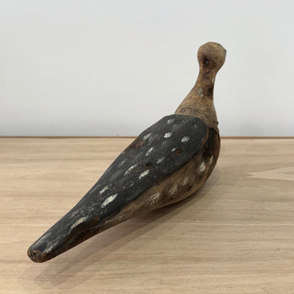 Antique Wooden Lapwing Decoy Hand Carved British Folk Art Bird