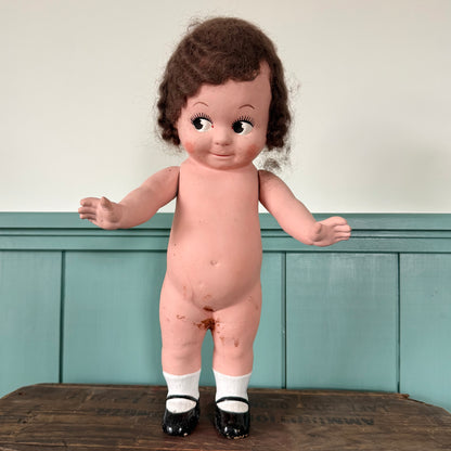 Vintage 1930s Composition Googly Doll with Side-Glancing Eyes – 35 cm