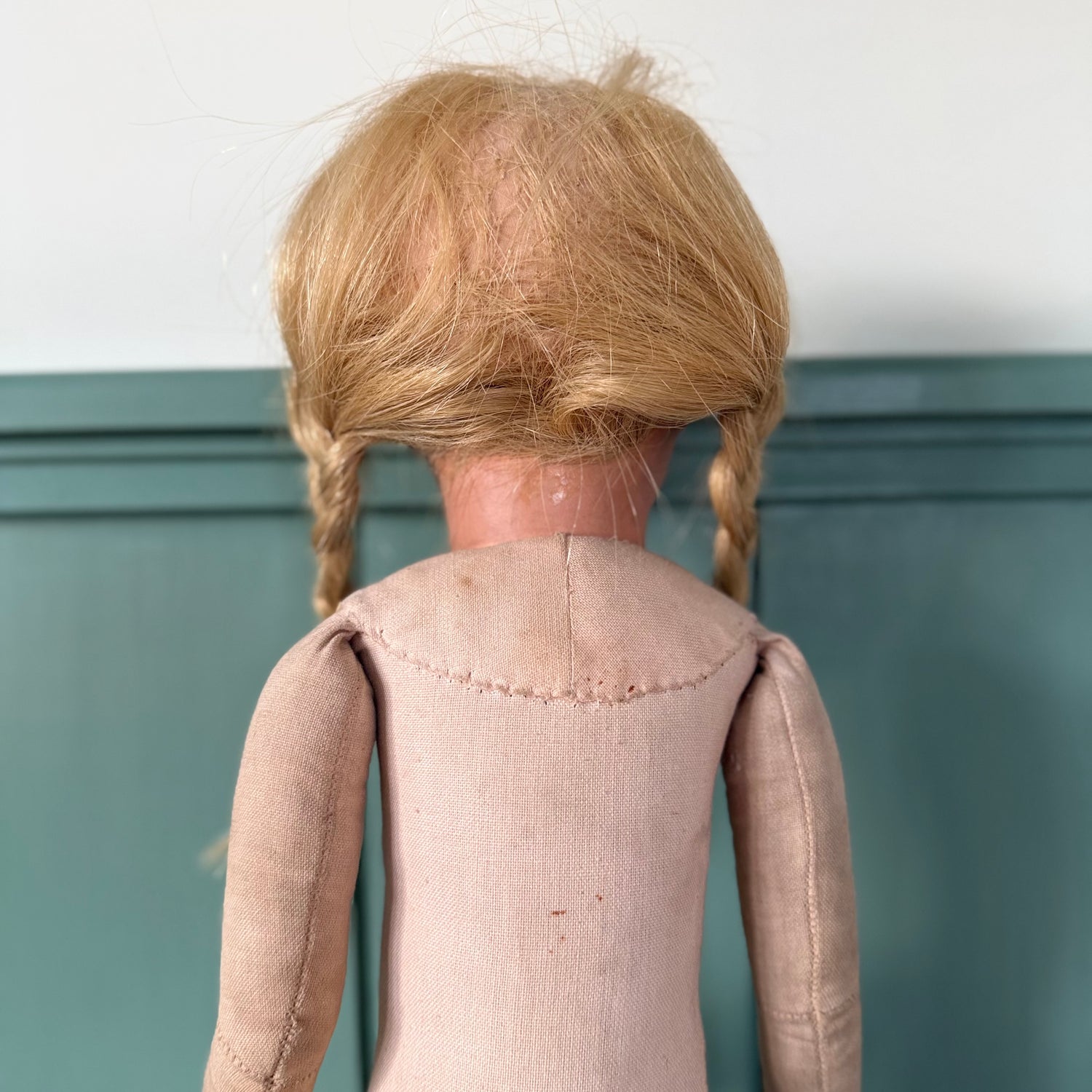 Vintage Käthe Kruse Cloth Doll 50cm Blonde Braids German Doll