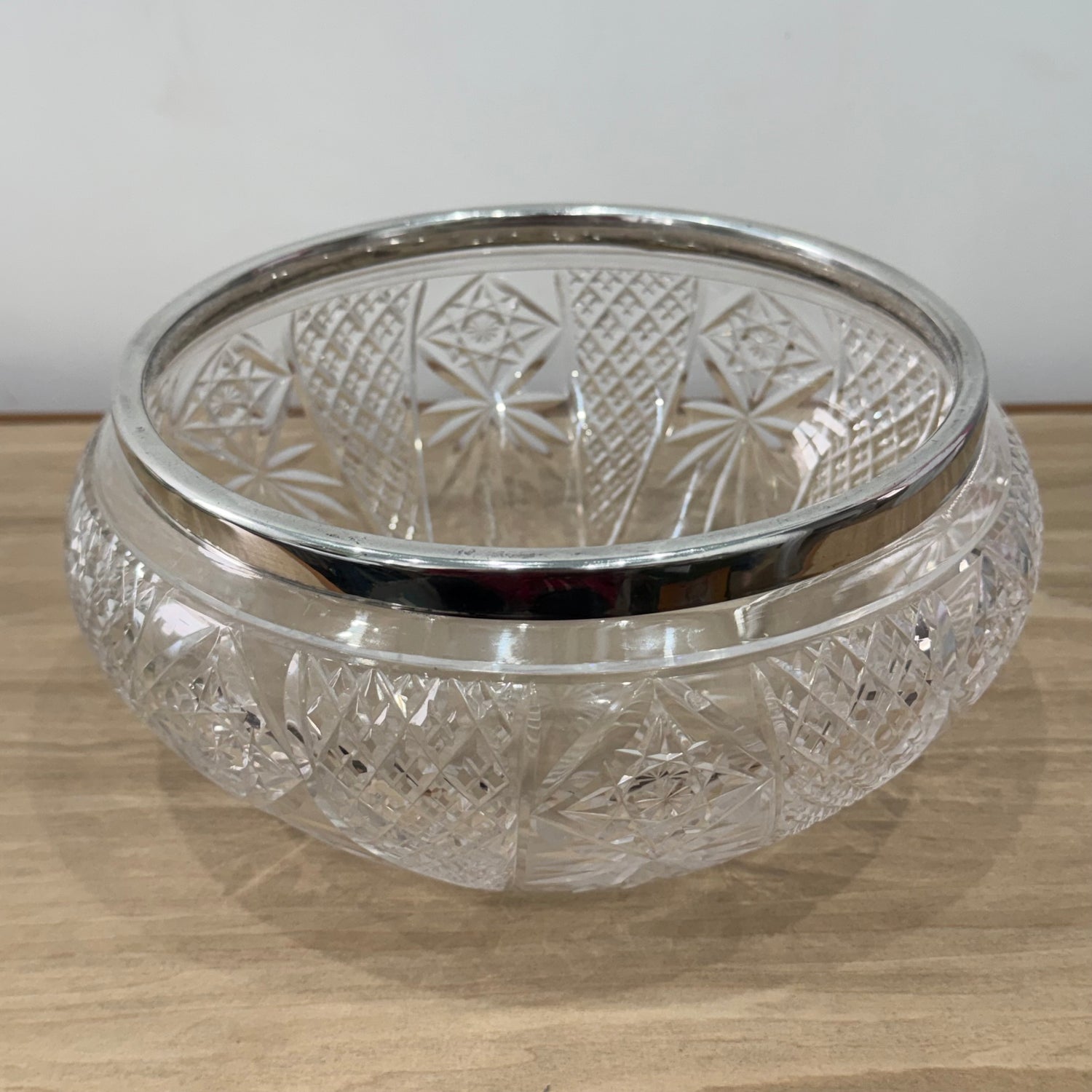 Silver rimmed bowl