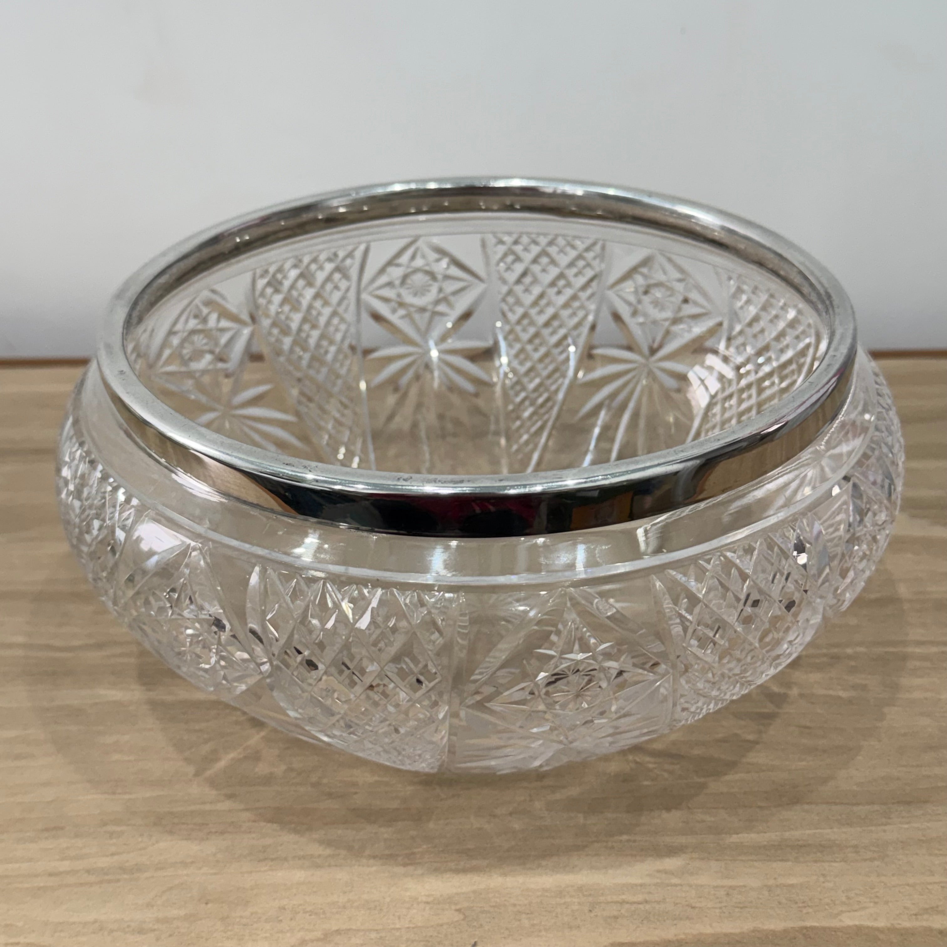 Silver rimmed bowl