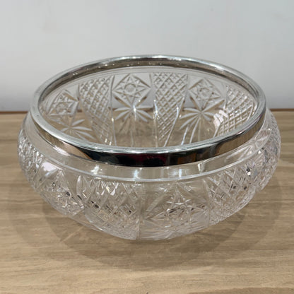 Silver rimmed bowl