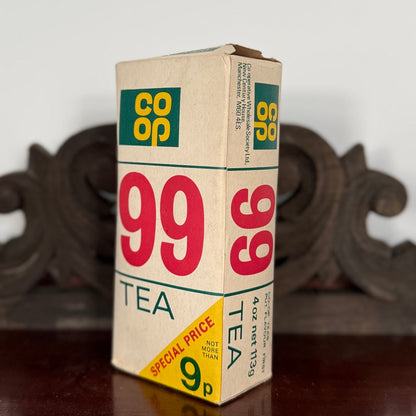 Vintage Co-op 99 Tea Unopened Full Packet 1970s 9p Price Flash