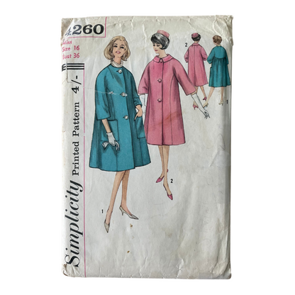 Simplicity 4260 Womens Size 12 Coat FF