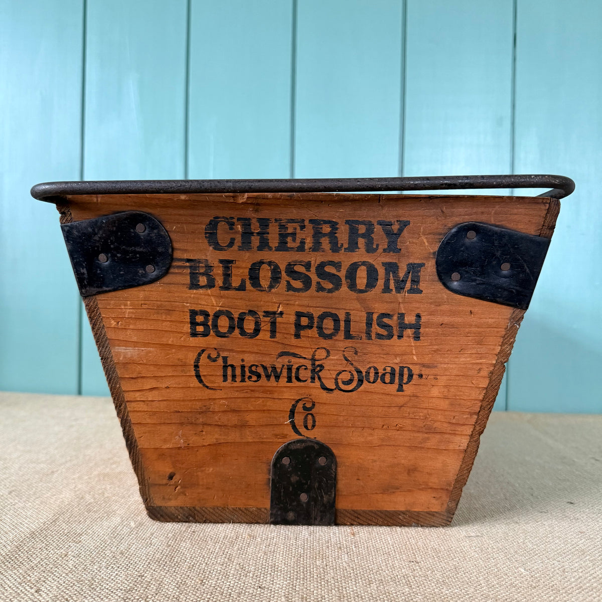 Edwardian Cherry Blossom Boot Polish Advertising Housebox c.1910