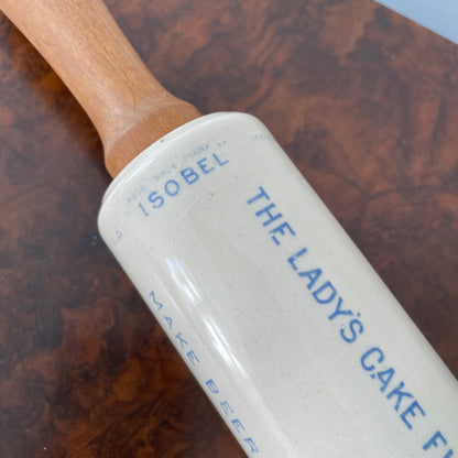 Antique Isobel Ironstone Advertising Rolling Pin – Choice of 4 Variants