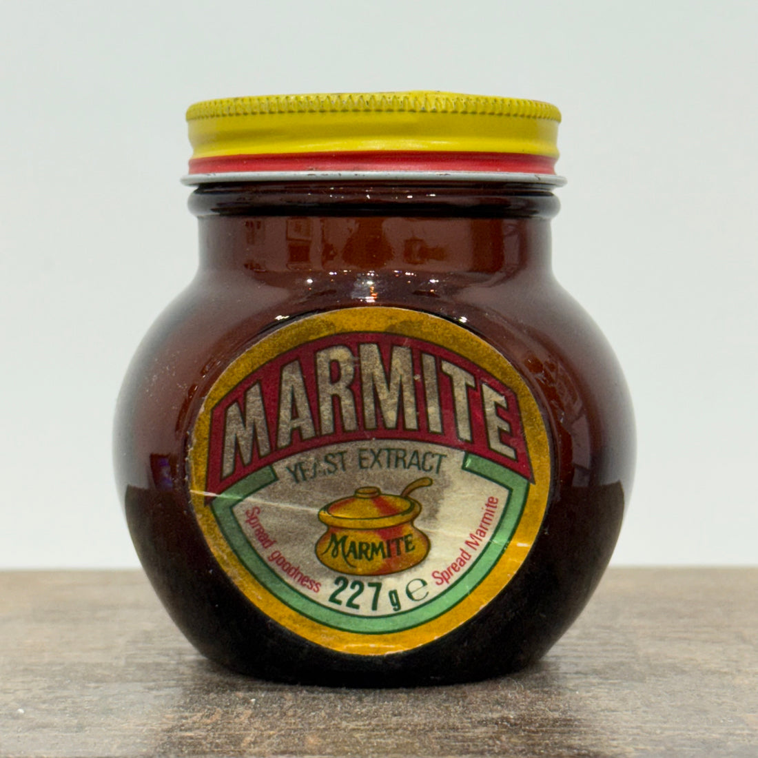Vintage Marmite Glass Jar with Original Label &amp; Lid – 227g