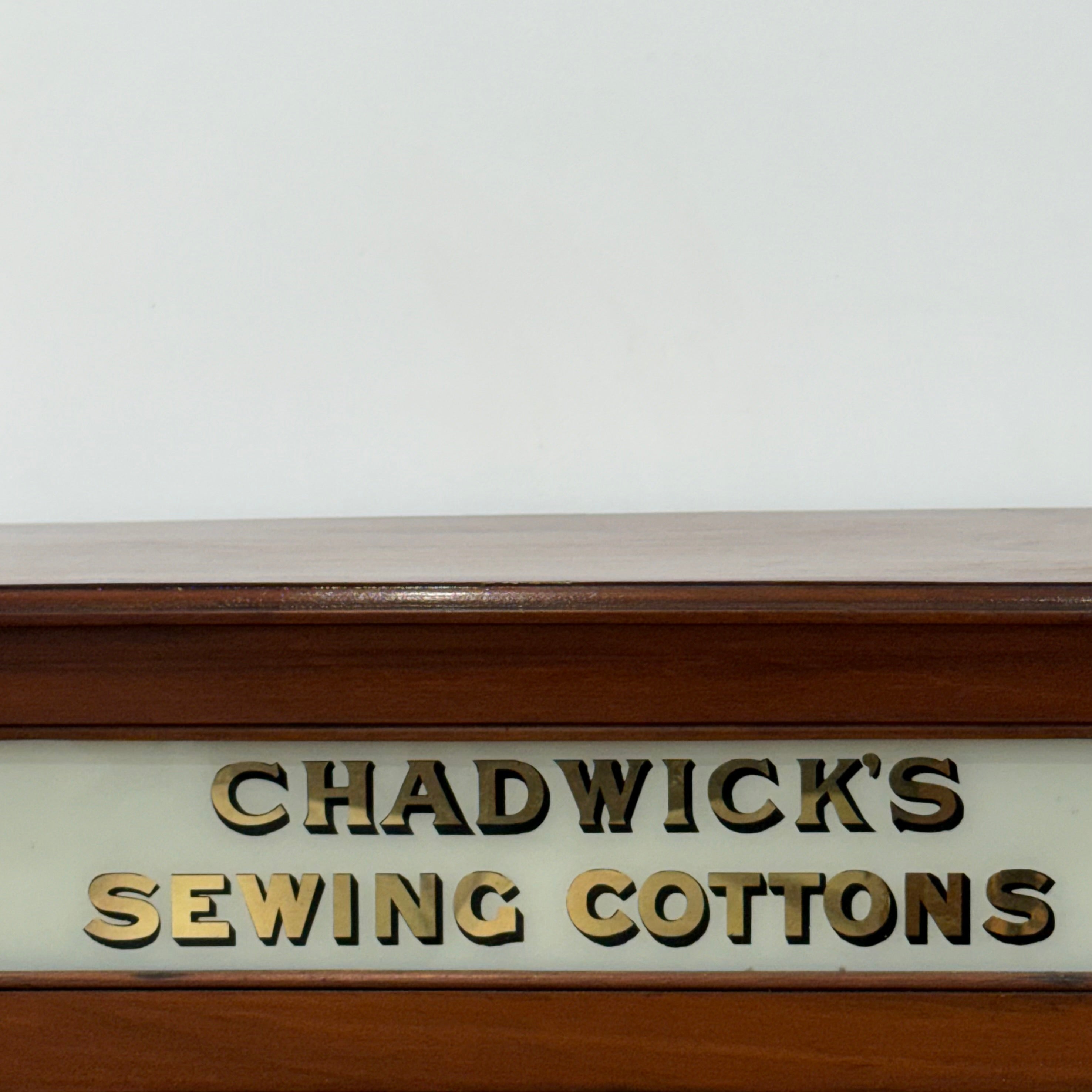 Early 20th Century Chadwick’s Sewing Cottons Shop Display Cabinet with Thread