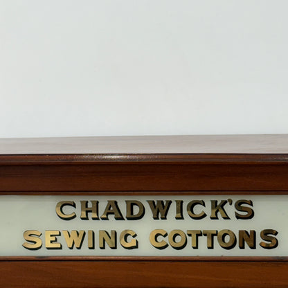 Early 20th Century Chadwick’s Sewing Cottons Shop Display Cabinet with Thread