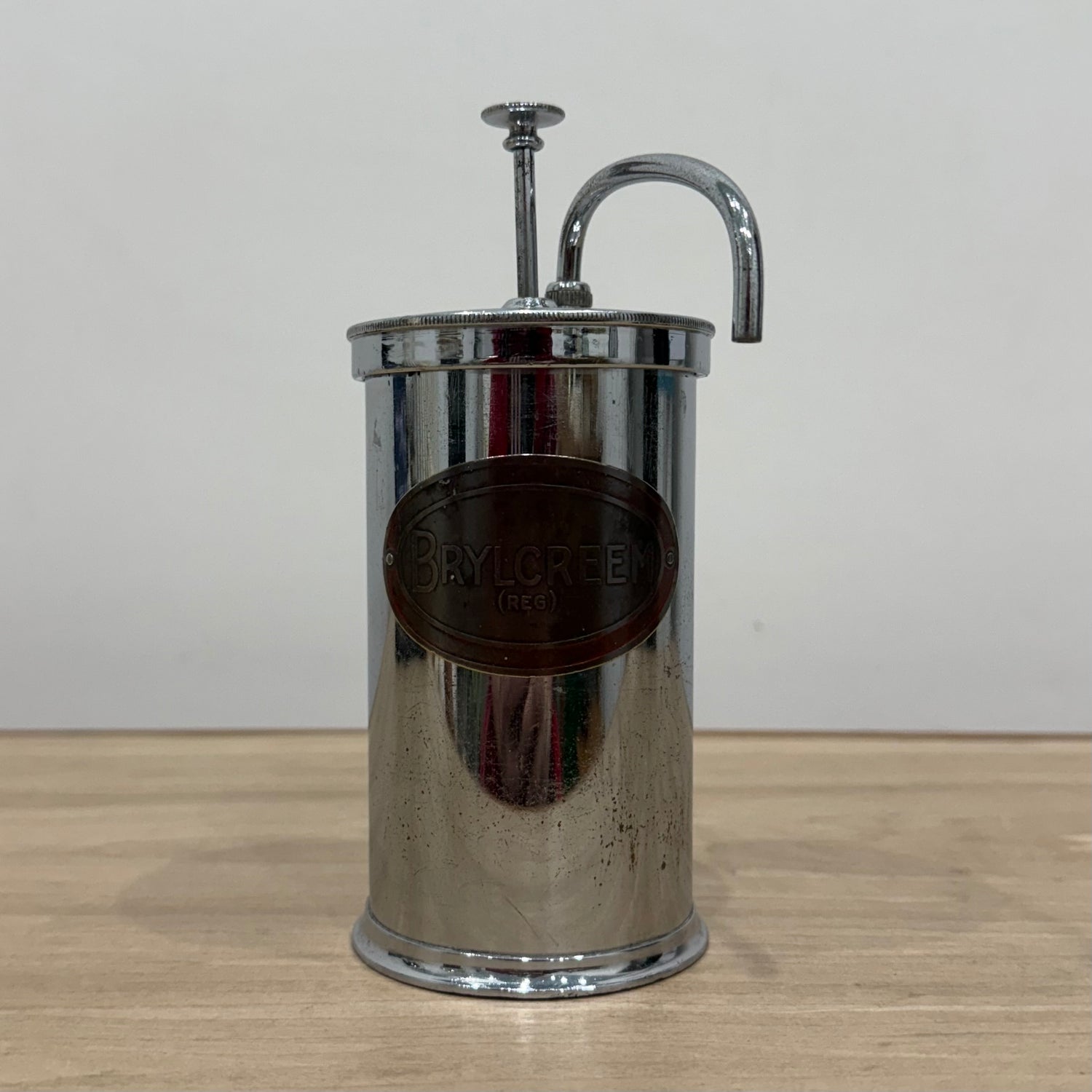 Vintage Brylcreem Chrome Pump Dispenser (REG)