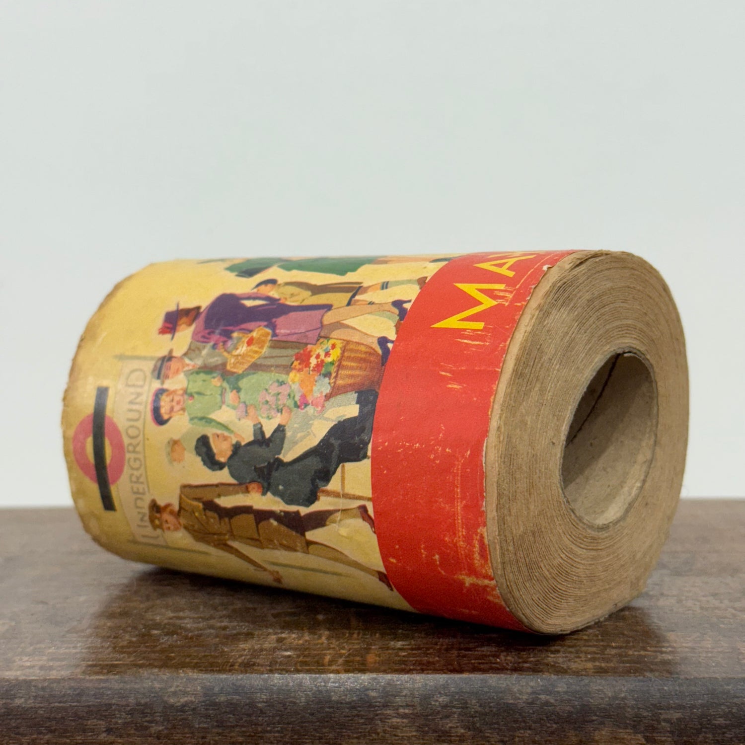 Vintage Mayfair Toilet Roll with Illustrated London Underground Scene Wrapper