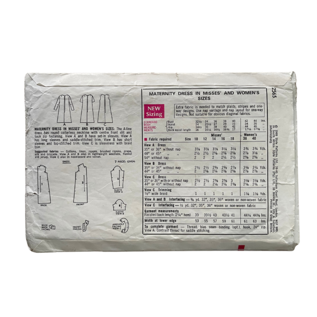 Style 2565 Womens Size 14 Maternity Dress