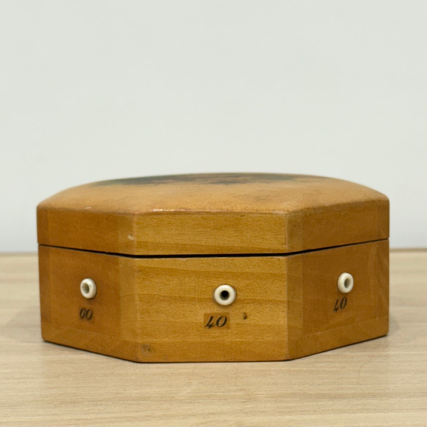 Edwardian Clark &amp; Co Mauchline-Type Transfer Cotton Reel Box with Reels