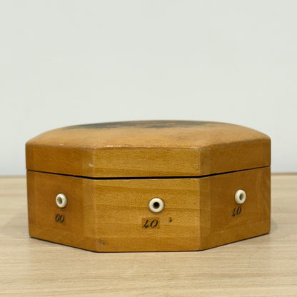 Edwardian Clark &amp; Co Mauchline-Type Transfer Cotton Reel Box with Reels