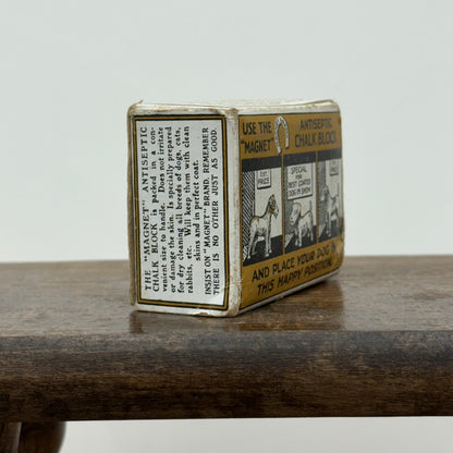 Antique Magnet Brand Antiseptic Chalk Block Dog Grooming Box c.1900–1920