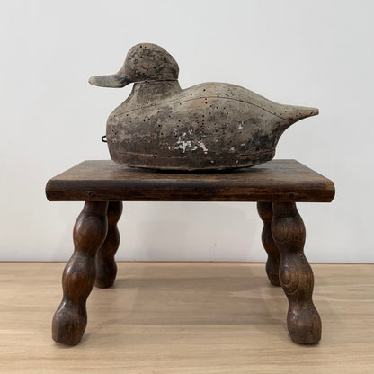 Antique Wooden Duck Decoy Folk Art Hand Carved Shooting Decoy