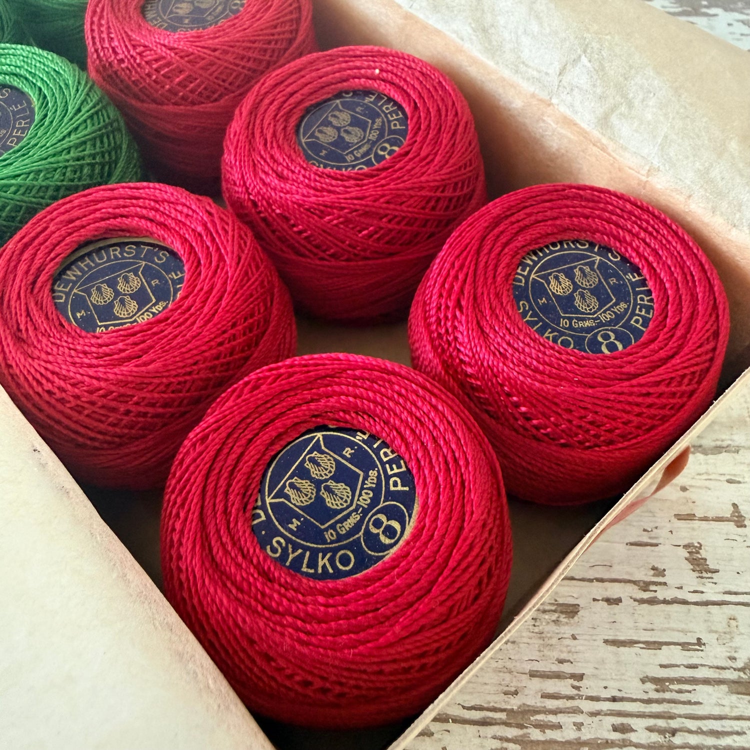 Vintage Dewhurst’s Sylko Perlé No. 8 Cotton – 10 Balls