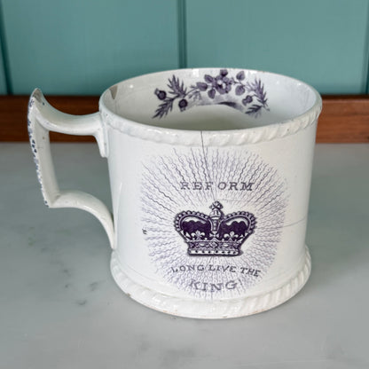 William IV 1831 Coronation Pearlware Mug – C &amp; R
