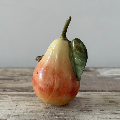 Antique Celluloid Pear Tape Measure in Coquilla Nut Base