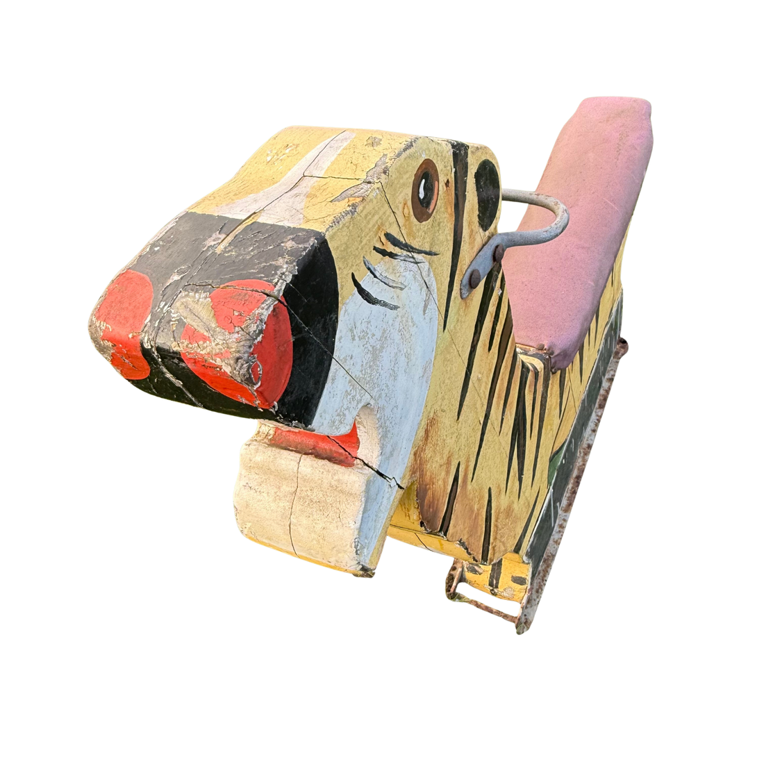 Early 20th Century Fairground Tiger Folk Art Ride c.1900-1930