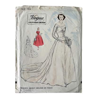 Vogue Couturier 704 Womens Size 10 Wedding Dress Headband