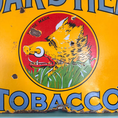 Large Original Boar’s Head Tobacco Enamel Advertising Sign – Burton Palmers Green