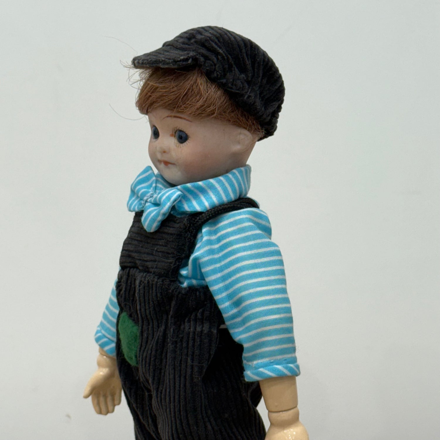 Antique Bisque Googly Doll Head with Fixed Eyes on Later Body